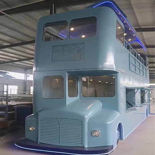 Double food bus truck